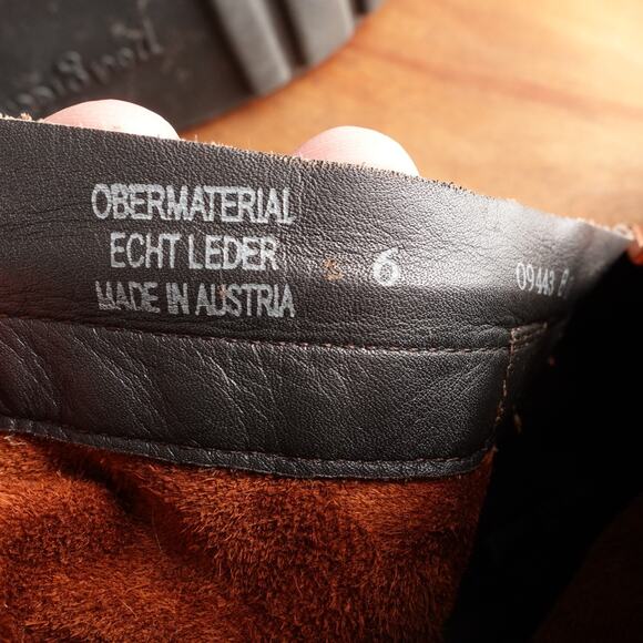 Paul Green Boots Womens SZ UK 6 US 8.5 Brown Denver Suede Ankle Zip Western Moto - Picture 15 of 16